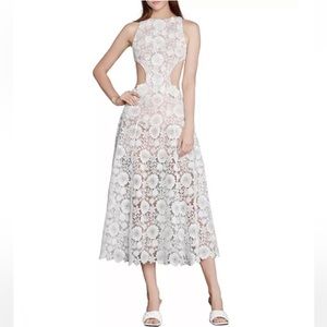 Bronx and Banco Daisy cut out lace white dress